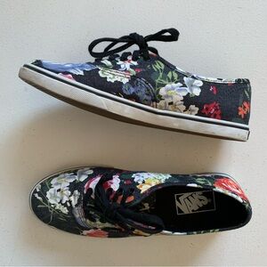 Vans Women’s Size 8 Floral Print Low Top Lace-Up Shoes
